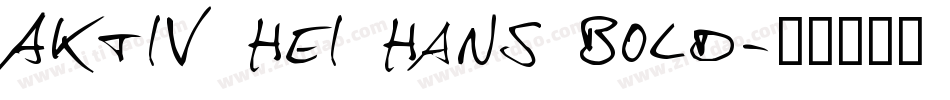 Aktiv Hei Hans Bold字体转换